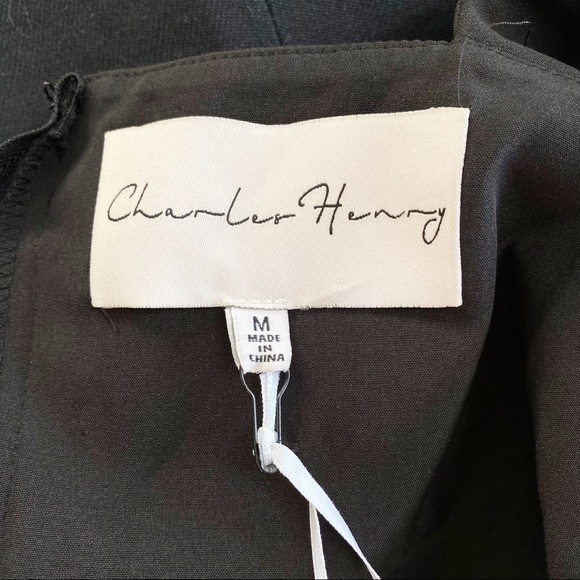 Charles Henry Black Halter Jumpsuit M ($110) As Is - Picture 5 of 6